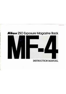 Nikon MF 4 manual. Camera Instructions.